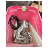 Tote of miscellaneous items