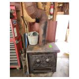 Antique cast-iron wood-burning stove