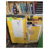 Metal cabinet with contents