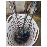 Fishing poles and miscellaneous fishing gear