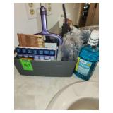 Pill keeper, handheld mirror makeup bags, mouthwash