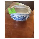 Legend of Asia Handmade Ceramic Planter or a similar Chinoiserie style blue and white porcelain jardiniere