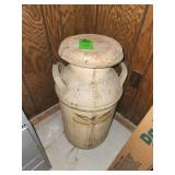 vintage metal milk can