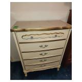 Vintage dresser with contents