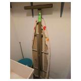 Vintage ironing board and iron