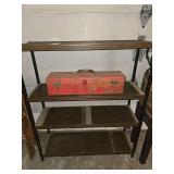 Aluminum shelf with toolbox