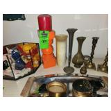 Candle stick holders and miscellaneous items