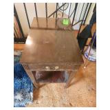 End table with contents