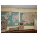 Wall maps of the US and World, 1776 picture, On Knowledge, makes of automobiles poster