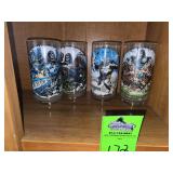 Vintage limited Edition 1976 Dino De Laurentiis  King Kong collectable coca-cola glasses