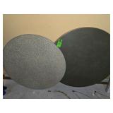 2 round folding tables