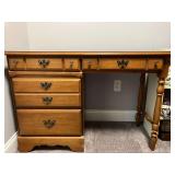 Wooden desk and chair mid-century modern