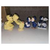 Set of 3- ceramic 'kissing' doll knickknacks