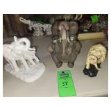 Elephant salt and pepper shakers, elephant decor