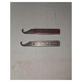 Vintage Koehler's beer can openers