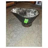 vintage black metal coal scuttle bucket