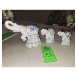 Vintage ceramic elephant set