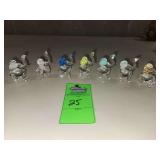 Hand blown glass elephant figurines