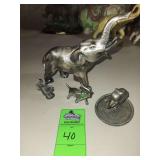 Metal elephant figurines