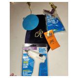Glue gun, scrubby, Crown Royal bag