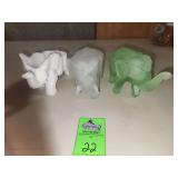 Tiara Indiana glass elephant candy dishes