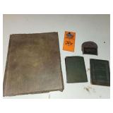 1925 Warren Dragons yearbook,  vintage change purse, and old poems