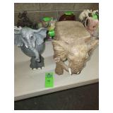 Elephant pot and plant stand