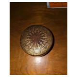 Small leather keepsake box made in Italy with elephant jewelry