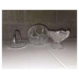 Vintage glass candy dishes