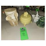 Elephant candle, candy jar, and candle holder