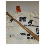 Cleveland Indians handkerchiefs and mini Adirondack bat