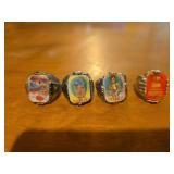 Vintage Monkees and John Lennon flicker rings