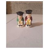 vintage Colonial Man pepper shaker resembling a Toby jug character. manufactured in Occupied Japan during the 1930s to 1940s.