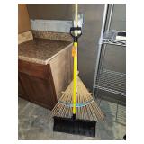Rake and snow shovel