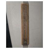Vintage mini train set in 'Let me off at Buffalo' original wooden box