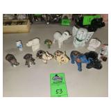 Assorted elephant figurines