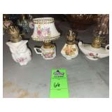Vintage mini oil lamps