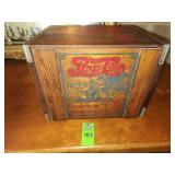 vintage wooden Pepsi-Cola delivery crate. Crates date to the 1940s-1950s
