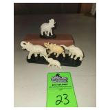 Elephant family set, made in Japan