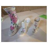 Hand-painted porcelain shoes