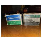 2- Shakespeare fishing reels. 1- 2105 skirted spool reel & 1- 2105 silver