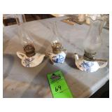 Vintage mini oil lamps