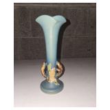 vintage Roseville Pottery Apple Blossom bud vase, specifically model number 379-7.