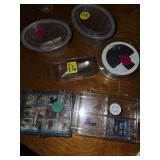 Various fishing lures and line