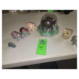 Elephant figurines and eco dome