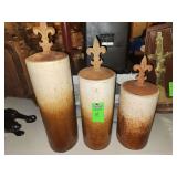 rustic, ceramic canister