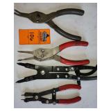 Snap-on snap ring pliers and Spindle Snap Ring Pliers