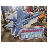 Budweiser Metal sign about 33in x 29in
