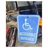 Metal Handicap sign about 12in x 18in
