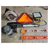 Craftsman saw, light, levels and miscellaneous items